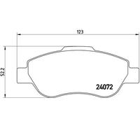 Kit 4 Pastiglie Freno Anteriori Adatte per FIAT PANDA 169 4X4 1.3 MTJ Con Spia