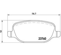 PASTIGLIE FRENO POSTERIORI ALFA 159 BRERA SPIDER DELTA 3 1.9 2.0 WVA23760 PF1081