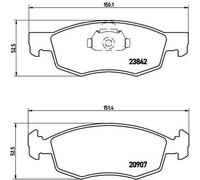 Brembo P 23 118 - Pastiglia Freno - Anteriore