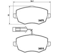 Brembo P 23 127 - Pastiglia Freno - Anteriore