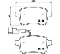 Set di pastiglie freno BREMBO P 23 133, posteriore