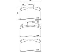 Pastiglie freno Brembo P 23 134X, anteriore. Set di 4