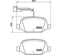 Brembo P 23 146 - Pastiglia Freno - Posteriore