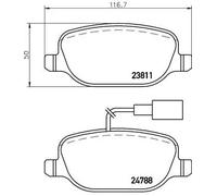 Brembo P 23 152 - Pastiglia Freno - Posteriore