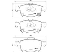 Brembo P 23 155 - Pastiglia Freno - Anteriore