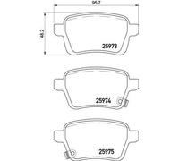 Pastiglie freno P 23 156 BREMBO per FIAT 500L