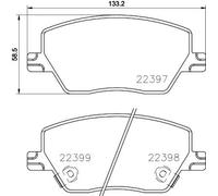 BREMBO P 23 170 Kit pastiglie freno, Freno a disco per DODGE,FIAT