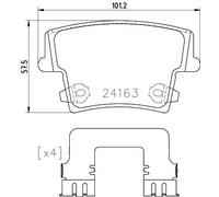 Brembo P 23 175 - Pastiglia Freno - Posteriore