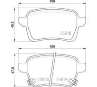 Pastiglie freno Brembo Posteriore P 23 190. Set di 4