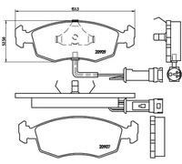 BREMBO P 24 007 Kit pastiglie freni