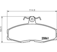 BREMBO P 24 013 Kit pastiglie freni