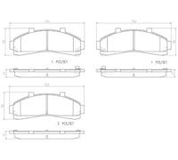 BREMBO P 24 041 Kit pastiglie freni