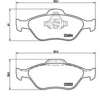 Set di pastiglie freno BREMBO P 24 055, anteriore