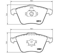 Set di pastiglie freno BREMBO P 24 057, anteriore