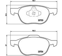 Set di pastiglie freno BREMBO P 24 061, anteriore