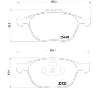 Pastiglie freno P 24 158 BREMBO per FORD TRANSIT CONNECT MPV / Space wagon