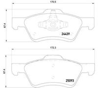 Pastiglie freno P 24 159 BREMBO per MAZDA FORD FORD USA