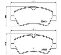 Pastiglie freno P 24 160 BREMBO per FORD TRANSIT V363 Furgone TRANSIT Autobus