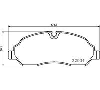RIDEX Kit pastiglie freni Anteriore per FORD Transit Custom V362 Bus (F3)