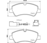 Pastiglie freno P 24 187 BREMBO per FORD TRANSIT V363 Furgone TRANSIT Autobus