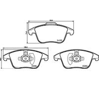 Pastiglie freno Brembo P 24 211, anteriore. Set di 4