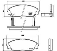 KIT PASTIGLIE FRENO ANT BREMBO HONDA CIVIC Mk IV 1.4 i KW:55 dal 95>01 P28016
