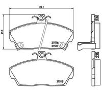 Set di pastiglie freno BREMBO P 28 020, anteriore