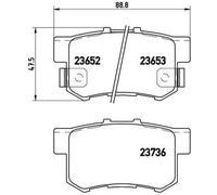 Set di pastiglie freno BREMBO P 28 039, posteriore