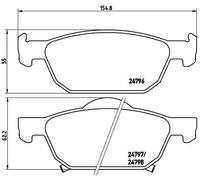 Pastiglie freno P 28 044 BREMBO per HONDA ACCORD VIII ACCORD VIII Familiare