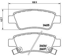 Pastiglie freno P 28 046 BREMBO per HONDA CR-V III CR-V IV