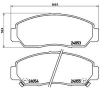 Pastiglie freno P 28 047 BREMBO per HONDA FR-V STREAM