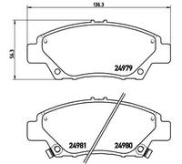 Pastiglie freno P 28 050X BREMBO per HONDA JAZZ III INSIGHT JAZZ IV JAZZ V CR-Z