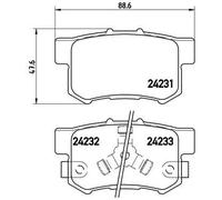 Pastiglie freno P 28 051 BREMBO per ACURA HONDA