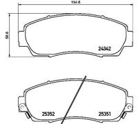 Set di pastiglie freno BREMBO P 28 068, anteriore