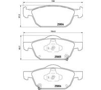 Pastiglie freno P 28 076 BREMBO per HONDA CIVIC IX CIVIC IX Tourer