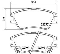 Pastiglie freno P 30 027 BREMBO per HYUNDAI ATOS