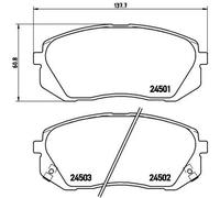 Pastiglie freno P 30 039 BREMBO per KIA HYUNDAI