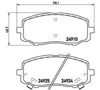 Pastiglie freno P 30 045 BREMBO per HYUNDAI i20 I i20 II