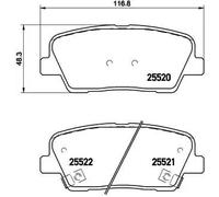 Brembo P 30 063 - Pastiglia Freno - Posteriore