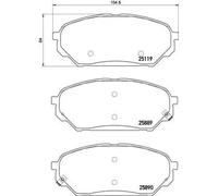 BREMBO P 30 071 Kit pastiglie freno, Freno a disco per HYUNDAI