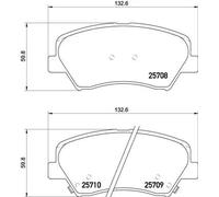 Set di pastiglie freno BREMBO P 30 073, anteriore