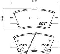 BREMBO Kit pastiglie freni