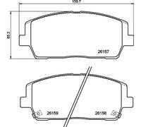 Brembo Kit pastiglie freni P 30 116 anteriore per Hyundai Kia (Santa Fe, Sorento, Palisade)