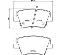 BREMBO P 30 117 Kit pastiglie freni