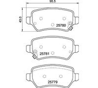 Set di pastiglie freno BREMBO P 30 120, posteriore