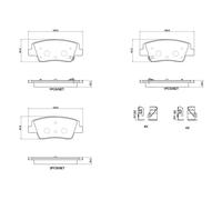 Pastiglie freno P 30 152 BREMBO per GENESIS HYUNDAI KIA