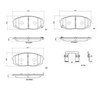 BREMBO P 30 161 Kit pastiglie freni