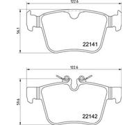 Brembo Kit pastiglie freno P36037 posteriore per Jaguar I‑Pace freno a disco