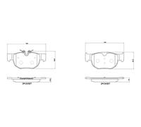 Pastiglie freno P 36 039 BREMBO per JAGUAR LAND ROVER