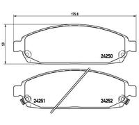 Set di pastiglie freno BREMBO P 37 010, anteriore